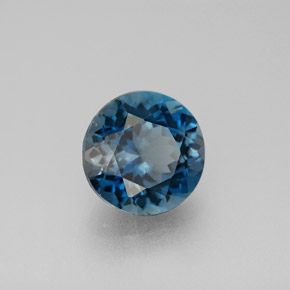 2.94 ct Blue Topaz Stone, Natural Topaz in Round Facet Shape for Sale