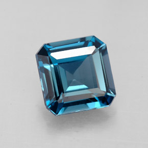 2.06 ct Blue Topaz Gemstone, Topaz Gem in Octagon Facet Shape for Sale.