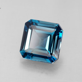 2.06 ct Blue Topaz Stone, Natural Topaz in Octagon Facet Shape for Sale