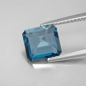 Topaz Gemstone in 8 x 8 mm Size for Sale, Topaz Stone in London Blue Color