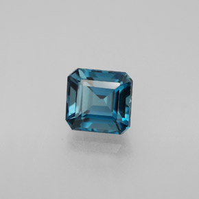 2.14 ct Blue Topaz Stone, Natural Topaz in Octagon Facet Shape for Sale