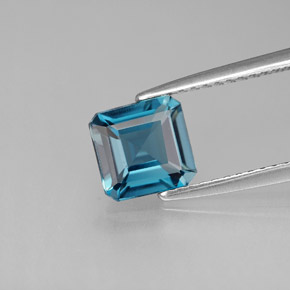 1.45 ct Blue Topaz Gemstone, Topaz Gem in Octagon Facet Shape for Sale.