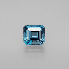 1.85 ct Blue Topaz Gemstone, Topaz Gem in Octagon Facet Shape for Sale.