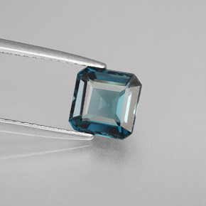 1.83 ct Blue Topaz Stone, Natural Topaz in Octagon Facet Shape for Sale