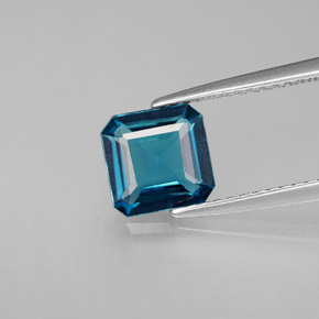 1.43 ct Blue Topaz Gemstone, Topaz Gem in Octagon Facet Shape for Sale.