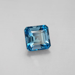 2.05 ct Blue Topaz Stone, Natural Topaz in Octagon Facet Shape for Sale