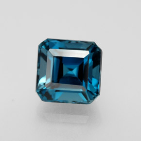 2.38 ct Blue Topaz Gemstone, Topaz Gem in Octagon Facet Shape for Sale.