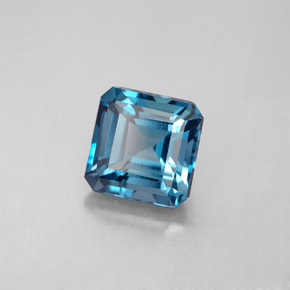 2.42 ct Blue Topaz Stone, Natural Topaz in Octagon Facet Shape for Sale