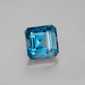 2.61 ct Blue Topaz Stone, Natural Topaz in Octagon Facet Shape for Sale