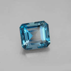 2.64 ct Blue Topaz Stone, Natural Topaz in Octagon Facet Shape for Sale