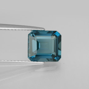2.71 ct Blue Topaz Stone, Natural Topaz in Octagon Facet Shape for Sale