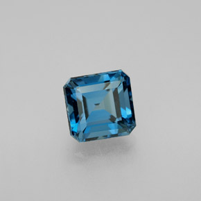 2.01 ct Blue Topaz Stone, Natural Topaz in Octagon Facet Shape for Sale