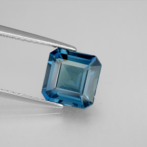 2.37 ct Blue Topaz Stone, Natural Topaz in Octagon Facet Shape for Sale