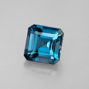 1.78 ct Blue Topaz Gemstone, Topaz Gem in Octagon Facet Shape for Sale.