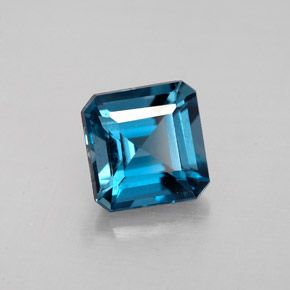 1.78 ct Blue Topaz Stone, Natural Topaz in Octagon Facet Shape for Sale