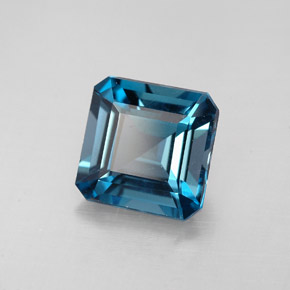 2.16 ct Blue Topaz Stone, Natural Topaz in Octagon Facet Shape for Sale