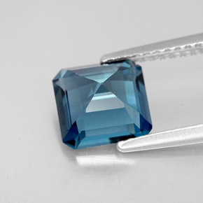 Topaz Gemstone in 7.4 x 7.3 mm Size for Sale, Topaz Stone in London Blue Color