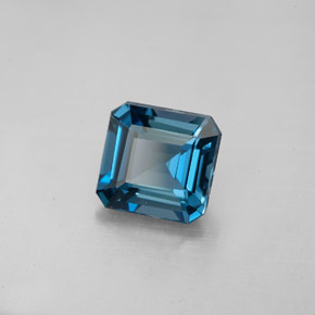 1.90 ct Blue Topaz Stone, Natural Topaz in Octagon Facet Shape for Sale