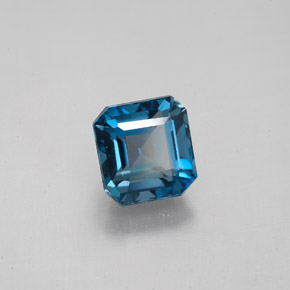 2.15 ct Blue Topaz Stone, Natural Topaz in Octagon Facet Shape for Sale