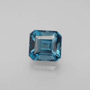 2.20 ct Blue Topaz Gemstone, Topaz Gem in Octagon Facet Shape for Sale.