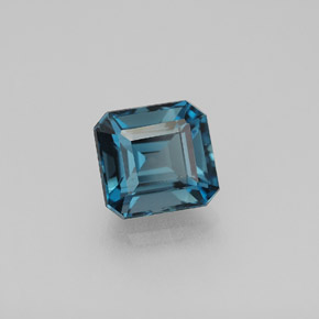 2.20 ct Blue Topaz Stone, Natural Topaz in Octagon Facet Shape for Sale