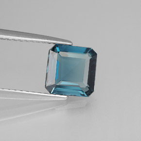 1.48 ct Blue Topaz Stone, Natural Topaz in Octagon Facet Shape for Sale