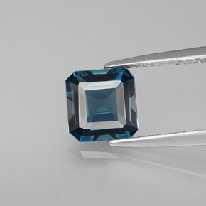 1.72 ct Blue Topaz Gemstone, Topaz Gem in Octagon Facet Shape for Sale.