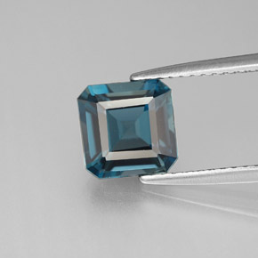 2.10 ct Blue Topaz Gemstone, Topaz Gem in Octagon Facet Shape for Sale.