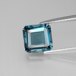 2.09 ct Blue Topaz Gemstone, Topaz Gem in Octagon Facet Shape for Sale.