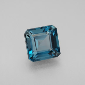 2.95 ct Blue Topaz Stone, Natural Topaz in Octagon Facet Shape for Sale