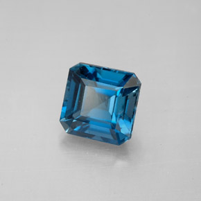 2.31 ct Blue Topaz Stone, Natural Topaz in Octagon Facet Shape for Sale