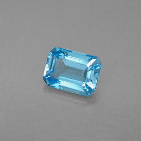 1.90 ct Blue Topaz Stone, Natural Topaz in Octagon Facet Shape for Sale
