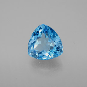 3.65 ct Blue Topaz Stone, Natural Topaz in Trillion Facet Shape for Sale