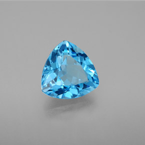 2.82 ct Blue Topaz Stone, Natural Topaz in Trillion Facet Shape for Sale