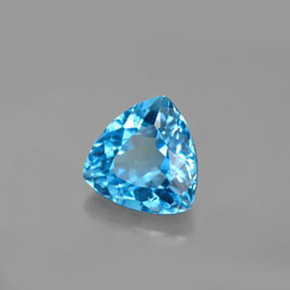 3.18 ct Blue Topaz Stone, Natural Topaz in Trillion Facet Shape for Sale