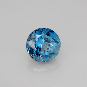 2.73 ct Blue Topaz Stone, Natural Topaz in Round Facet Shape for Sale