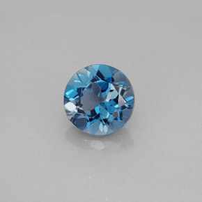 2.25 ct Blue Topaz Gemstone, Topaz Gem in Round Facet Shape for Sale.