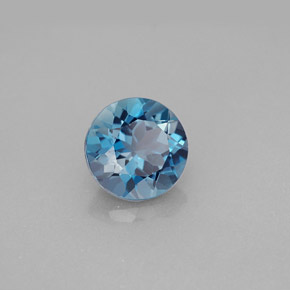 2.25 ct Blue Topaz Stone, Natural Topaz in Round Facet Shape for Sale