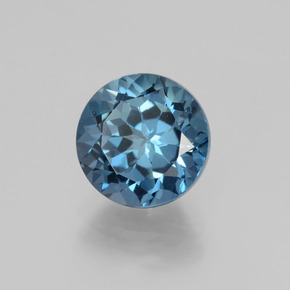 2.65 ct Blue Topaz Stone, Natural Topaz in Round Facet Shape for Sale
