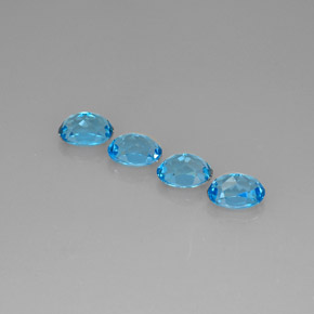 Topaz Gemstone in 8 x 6 mm (calibrated) Size for Sale, Topaz Stone in Swiss Blue Color