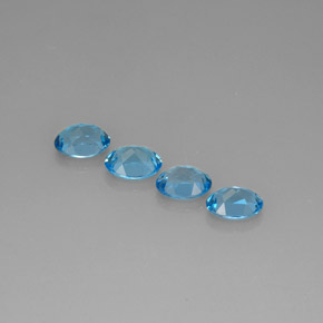Topaz Gemstone in 8 x 6 mm (calibrated) Size for Sale, Topaz Stone in Swiss Blue Color
