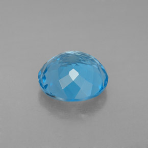 Topaz Gemstone in 9 mm (calibrated) Size for Sale, Topaz Stone in Swiss Blue Color