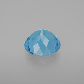 Topaz Gemstone in 9 mm (calibrated) Size for Sale, Topaz Stone in Swiss Blue Color