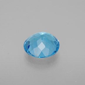 Topaz Gemstone in 9 mm (calibrated) Size for Sale, Topaz Stone in Swiss Blue Color