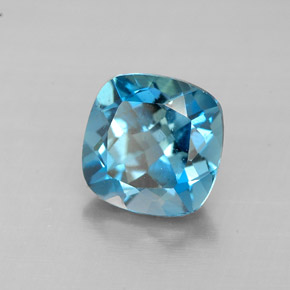 2.00 ct Blue Topaz Stone, Natural Topaz in Cushion-Cut Shape for Sale