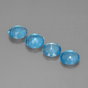 Topaz Gemstone in 7 mm (calibrated) Size for Sale, Topaz Stone in Swiss Blue Color