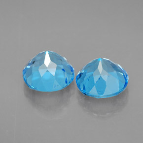 Topaz Gemstone in 7 mm (calibrated) Size for Sale, Topaz Stone in Swiss Blue Color