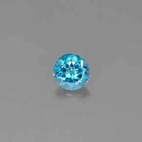 1.59 ct Blue Topaz Gemstone, Topaz Gem in Round Facet Shape for Sale.
