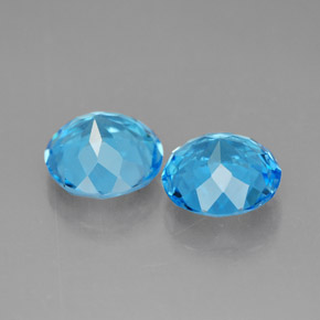 Topaz Gemstone in 7 mm (calibrated) Size for Sale, Topaz Stone in Swiss Blue Color
