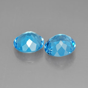 Topaz Gemstone in 7 mm (calibrated) Size for Sale, Topaz Stone in Swiss Blue Color